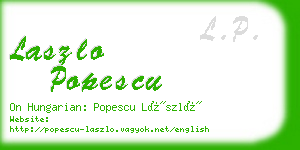 laszlo popescu business card